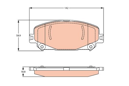 SET PLACUTE FRANA TRW GDB2268 - Compatibil cu RENAULT