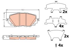 Set placute frana TRW GDB2285