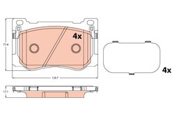 SET PLACUTE FRANA TRW GDB2311 - Compatibil cu HYUNDAI