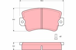 SET PLACUTE FRANA TRW GDB243 - Compatibil cu RENAULT