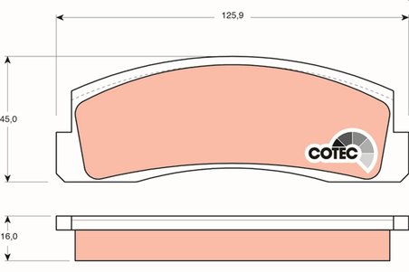SET PLACUTE FRANA TRW GDB265 - Compatibil cu CHEVROLET, LADA
