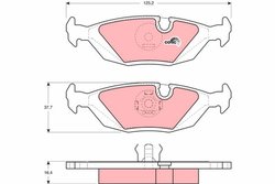 SET PLACUTE FRANA TRW GDB299 - Compatibil cu ALPINA, BMW