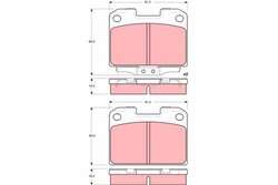 Set placute frana TRW GDB3104