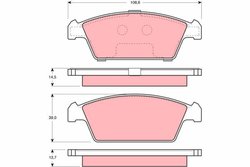 SET PLACUTE FRANA TRW GDB3108 - Compatibil cu DAEWOO, SUZUKI