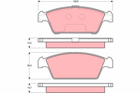 SET PLACUTE FRANA TRW GDB3108 - Compatibil cu DAEWOO, SUZUKI