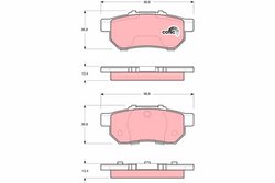 SET PLACUTE FRANA TRW GDB3113 - Compatibil cu HONDA