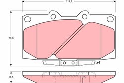 Set placute frana TRW GDB3131