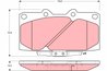 SET PLACUTE FRANA TRW GDB3131 - Compatibil cu NISSAN