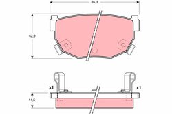 Set placute frana TRW GDB3143