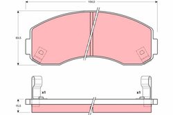 SET PLACUTE FRANA TRW GDB3145 - Compatibil cu ASIA MOTORS