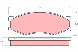 SET PLACUTE FRANA TRW GDB318 - Compatibil cu INFINITI, LDV, NISSAN