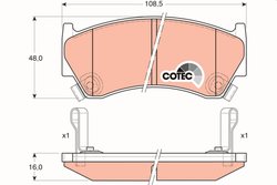 SET PLACUTE FRANA TRW GDB3180 - Compatibil cu NISSAN