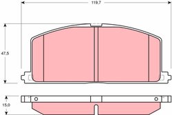 Set placute frana TRW GDB3184