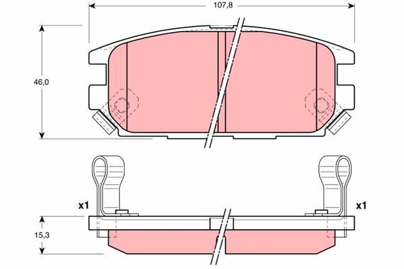 SET PLACUTE FRANA TRW GDB3199 - Compatibil cu DODGE, MITSUBISHI, MITSUBISHI (SOUEAST)