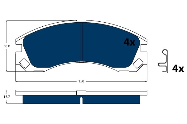 SET PLACUTE FRANA TRW GDB3200BTE - Compatibil cu MITSUBISHI