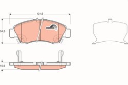 SET PLACUTE FRANA TRW GDB3212 - Compatibil cu HONDA