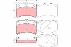 SET PLACUTE FRANA TRW GDB3219 - Compatibil cu DAIHATSU, PERODUA