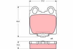 SET PLACUTE FRANA TRW GDB3233 - Compatibil cu LEXUS, TOYOTA