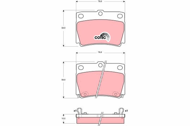 Set placute frana TRW GDB3239