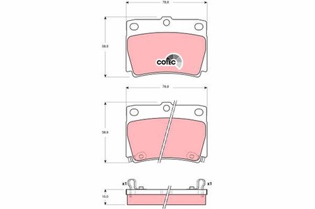 Set placute frana TRW GDB3239