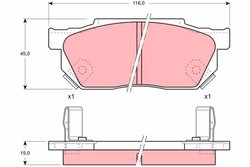 SET PLACUTE FRANA TRW GDB325 - Compatibil cu HONDA