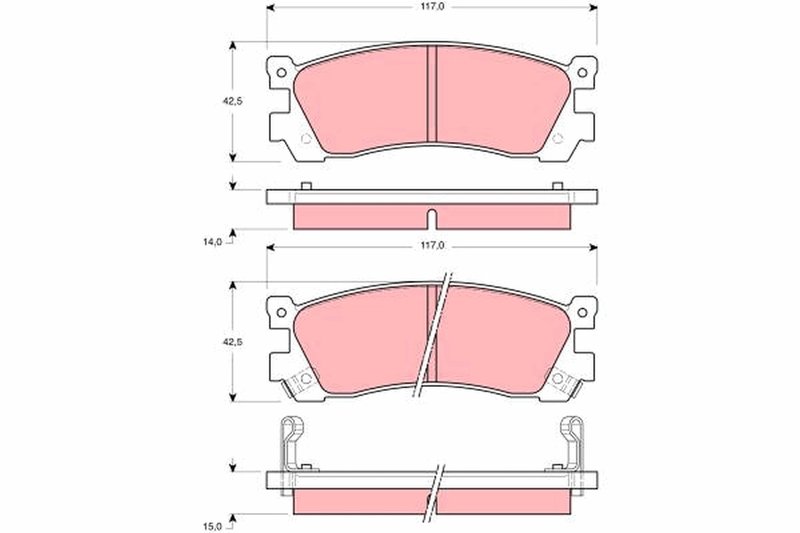 Set placute frana TRW GDB3264