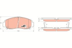 Set placute frana TRW GDB3268
