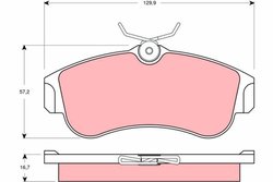 SET PLACUTE FRANA TRW GDB3271 - Compatibil cu NISSAN