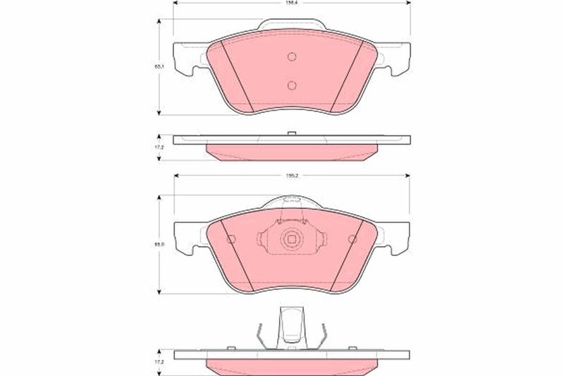 SET PLACUTE FRANA TRW GDB3272 - Compatibil cu NISSAN