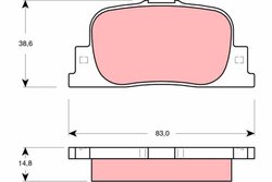 SET PLACUTE FRANA TRW GDB3278 - Compatibil cu BYD, GEELY, GLEAGLE, LEXUS, LIFAN, TOYOTA, TOYOTA (FAW)
