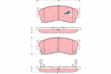 SET PLACUTE FRANA TRW GDB3285 - Compatibil cu KIA