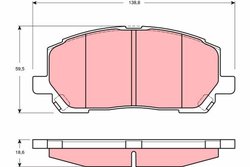 Set placute frana TRW GDB3286