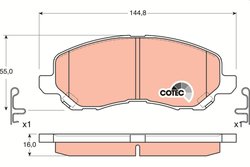 Set placute frana TRW GDB3287