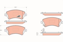 SET PLACUTE FRANA TRW GDB3288 - Compatibil cu TOYOTA