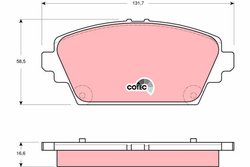 SET PLACUTE FRANA TRW GDB3291 - Compatibil cu NISSAN