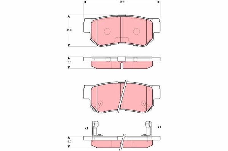 SET PLACUTE FRANA TRW GDB3298 - Compatibil cu HYUNDAI