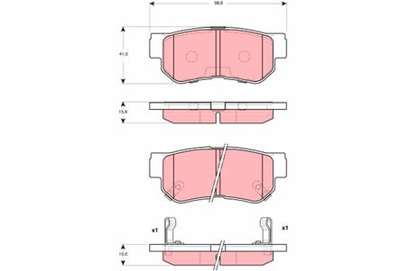 SET PLACUTE FRANA TRW GDB3298 - Compatibil cu HYUNDAI