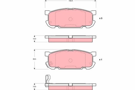 SET PLACUTE FRANA TRW GDB3303 - Compatibil cu MAZDA