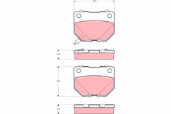 SET PLACUTE FRANA TRW GDB3308 - Compatibil cu SUBARU