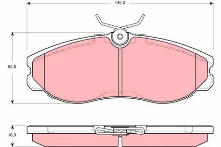 SET PLACUTE FRANA TRW GDB3313 - Compatibil cu NISSAN