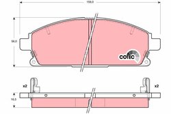 SET PLACUTE FRANA TRW GDB3312 - Compatibil cu ACURA, HONDA, INFINITI, NISSAN