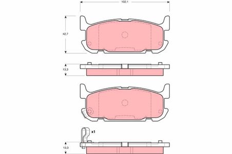 Set placute frana TRW GDB3318