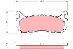 SET PLACUTE FRANA TRW GDB3319 - Compatibil cu FORD ASIA & OCEANIA, MAZDA