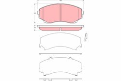 SET PLACUTE FRANA TRW GDB3326 - Compatibil cu MAZDA