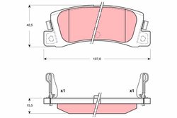 Set placute frana TRW GDB3329