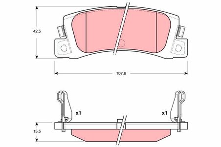 SET PLACUTE FRANA TRW GDB3329 - Compatibil cu TOYOTA