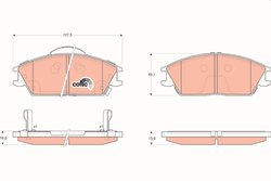 SET PLACUTE FRANA TRW GDB3331 - Compatibil cu HYUNDAI