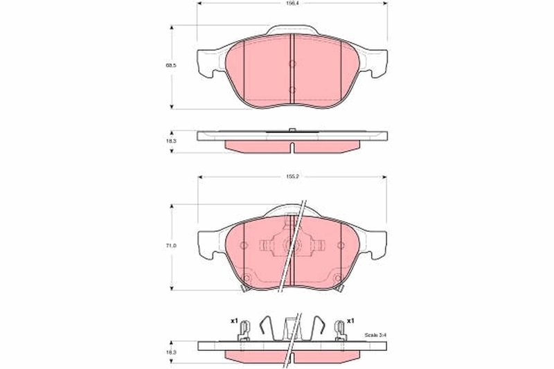 Set placute frana TRW GDB3335