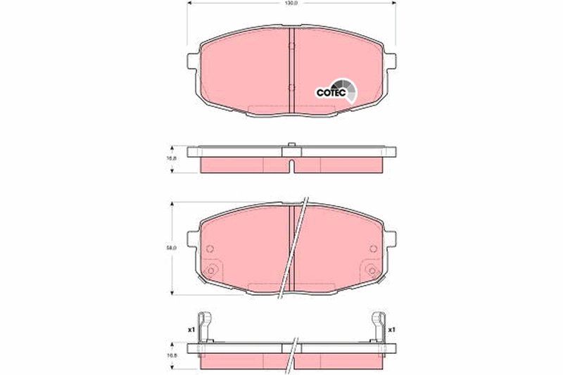 Set placute frana TRW GDB3342