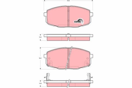 Set placute frana TRW GDB3342